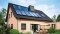10 módulos fotovoltaicos Vitovolt 300 no telhado de uma casa